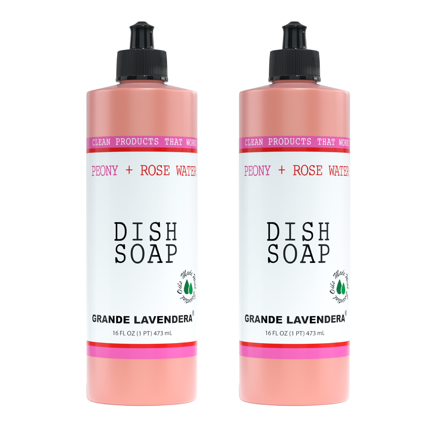 Dish Soap 2 Pack - Peony + Rose Water
