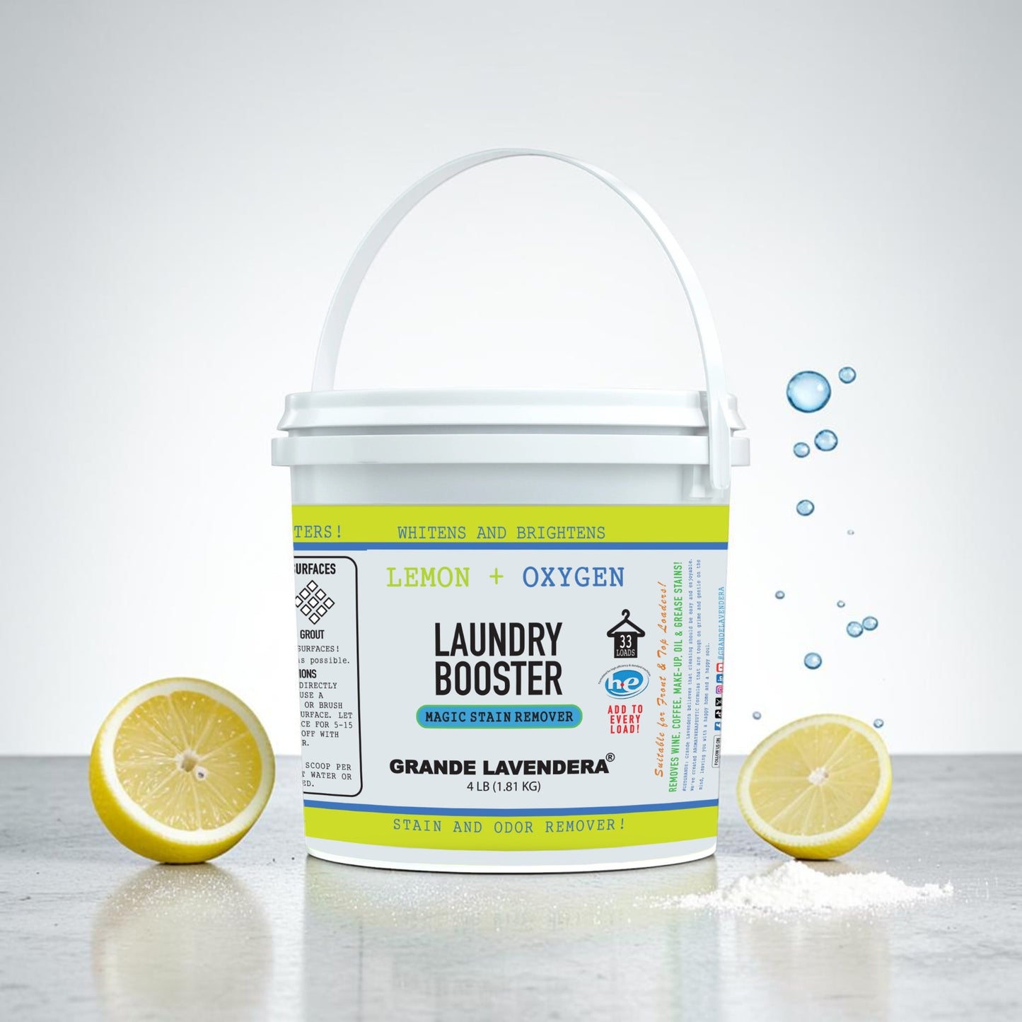 Lemon & Oxygen Magic Stain Remover + Laundry Booster Powder