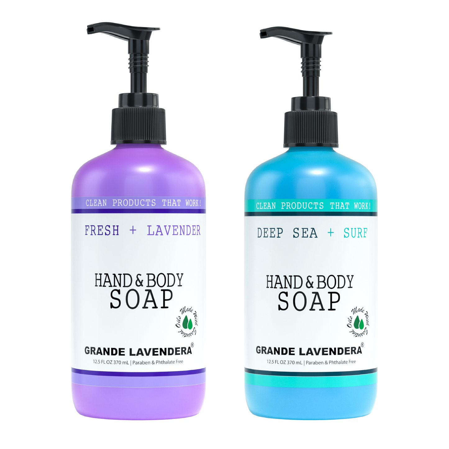 2 Pack - Hand & Body Soap - Variety Pack