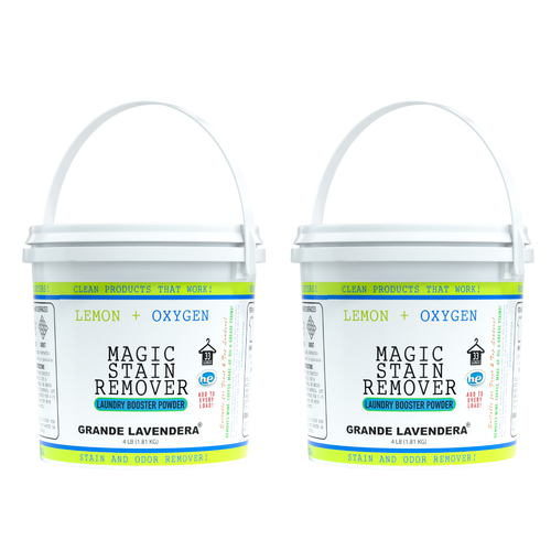 2 Pack - Lemon and Oxygen Magic Stain Remover & Laundry Booster Powder