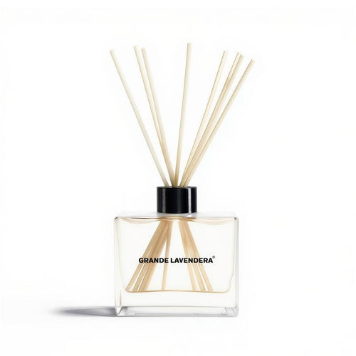 3 Count - Grande Lavendera® Elegant Reed Diffuser with Custom Colored Reeds and 4 Decorative Collars