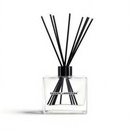 2 Count - Grande Lavendera® Elegant Reed Diffuser with Custom Colored Reeds and 4 Decorative Collars
