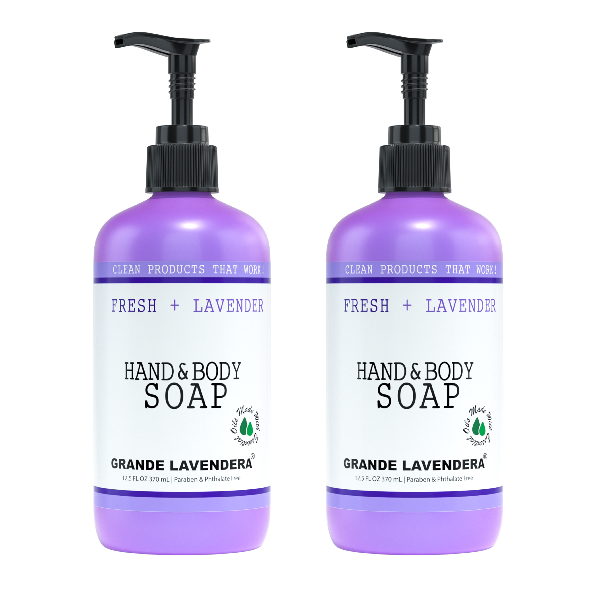 Hand & Body Soap 2 Pack - Fresh + Lavender
