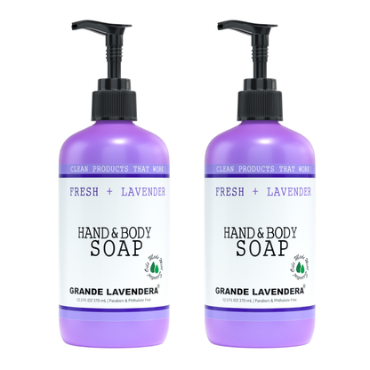 Hand & Body Soap 2 Pack - Fresh + Lavender