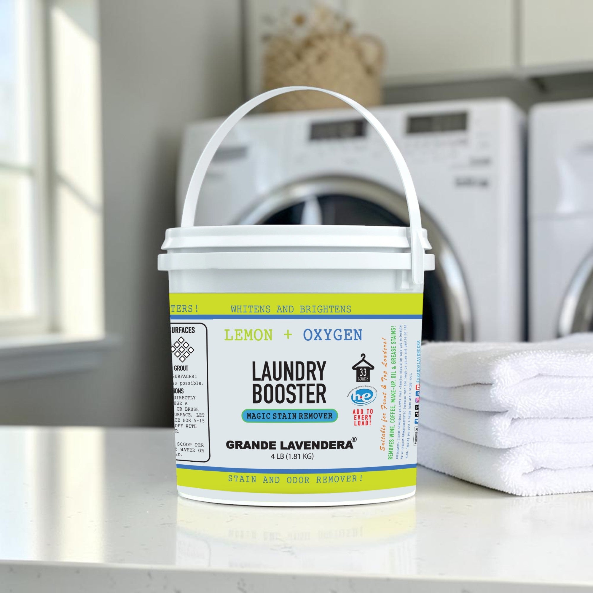 Lemon & Oxygen Magic Stain Remover + Laundry Booster | Grande