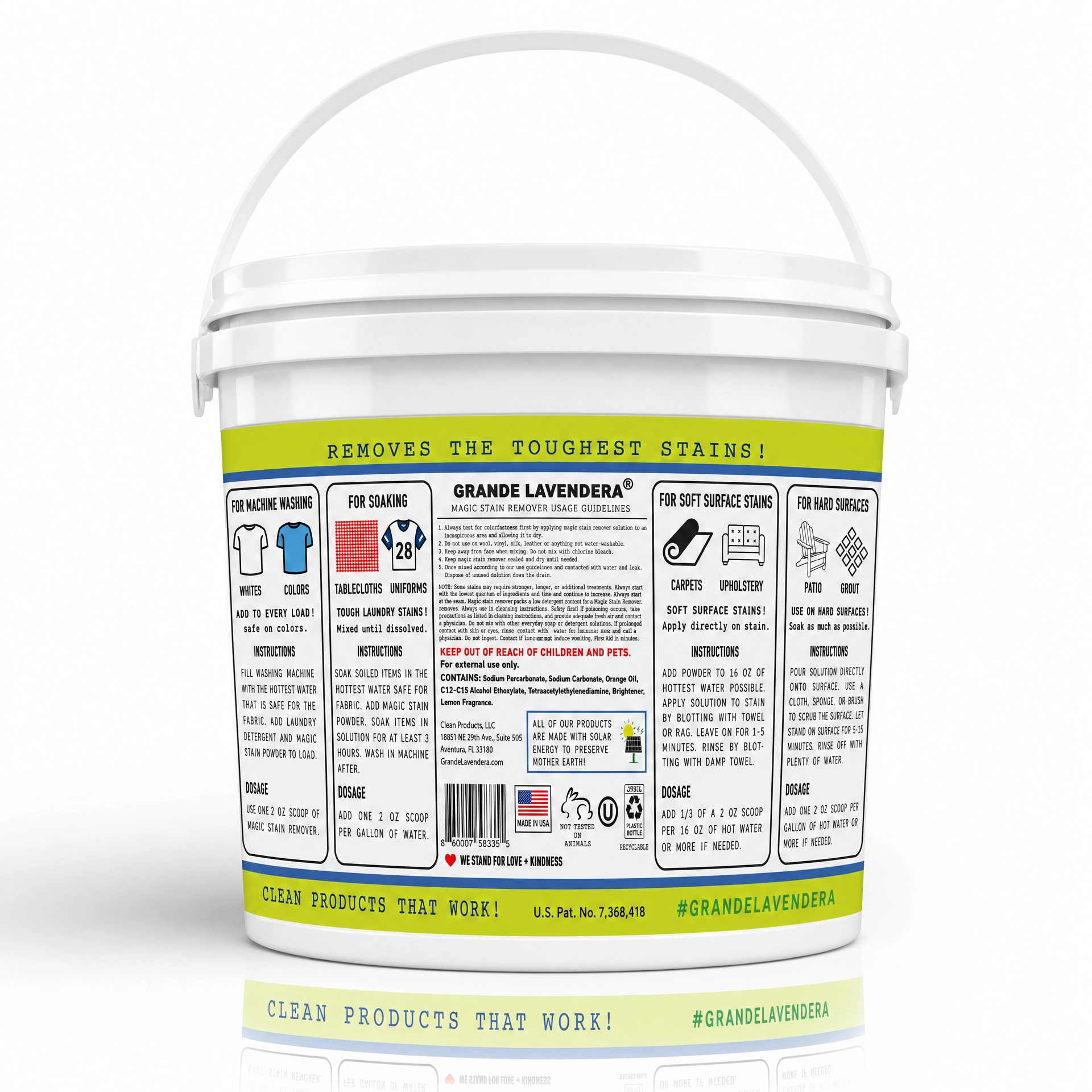 Lemon + Oxygen Laundry Booster back of container