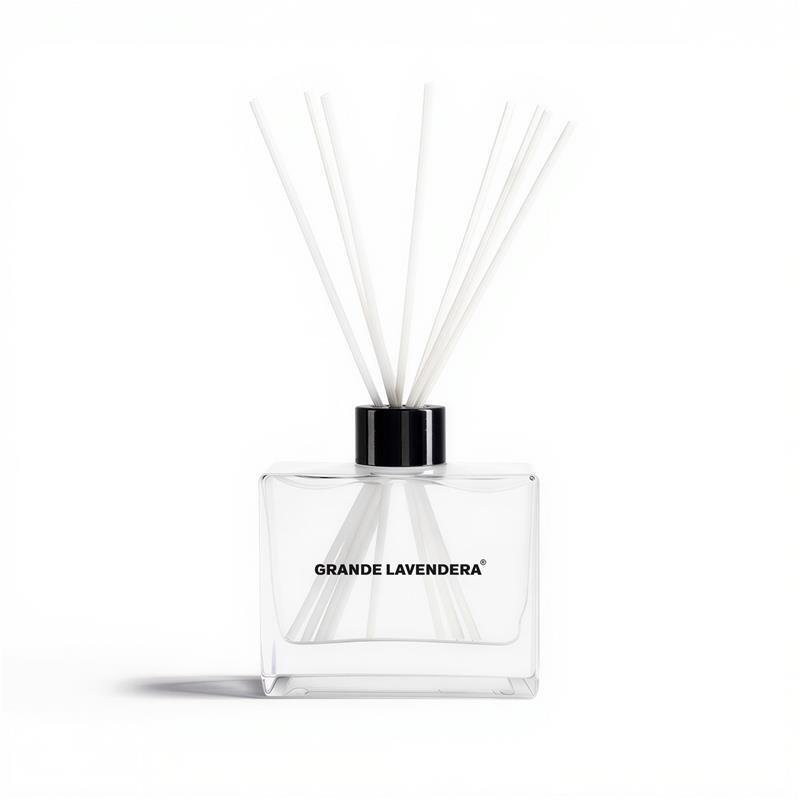 3 Count - Grande Lavendera® Elegant Reed Diffuser with Custom Colored Reeds and 4 Decorative Collars