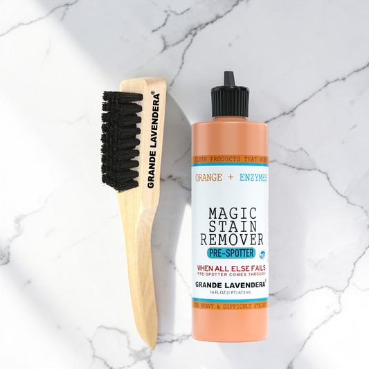 Grande Lavendera Magic Stain Remover Pre-Spotter and Spotting Brush Set