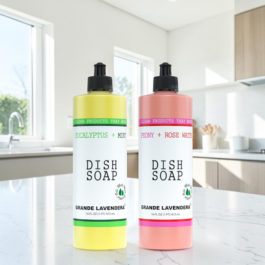 Grande Lavendera Dish Soap - Eucalyptus + Mint and Peony + Rose Water