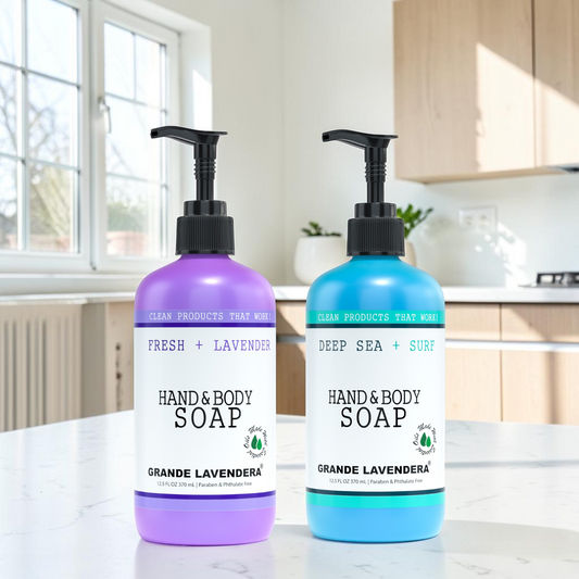 Grande Lavendera Hand & Body Soap - Fresh + Lavender and Deep Sea + Surf