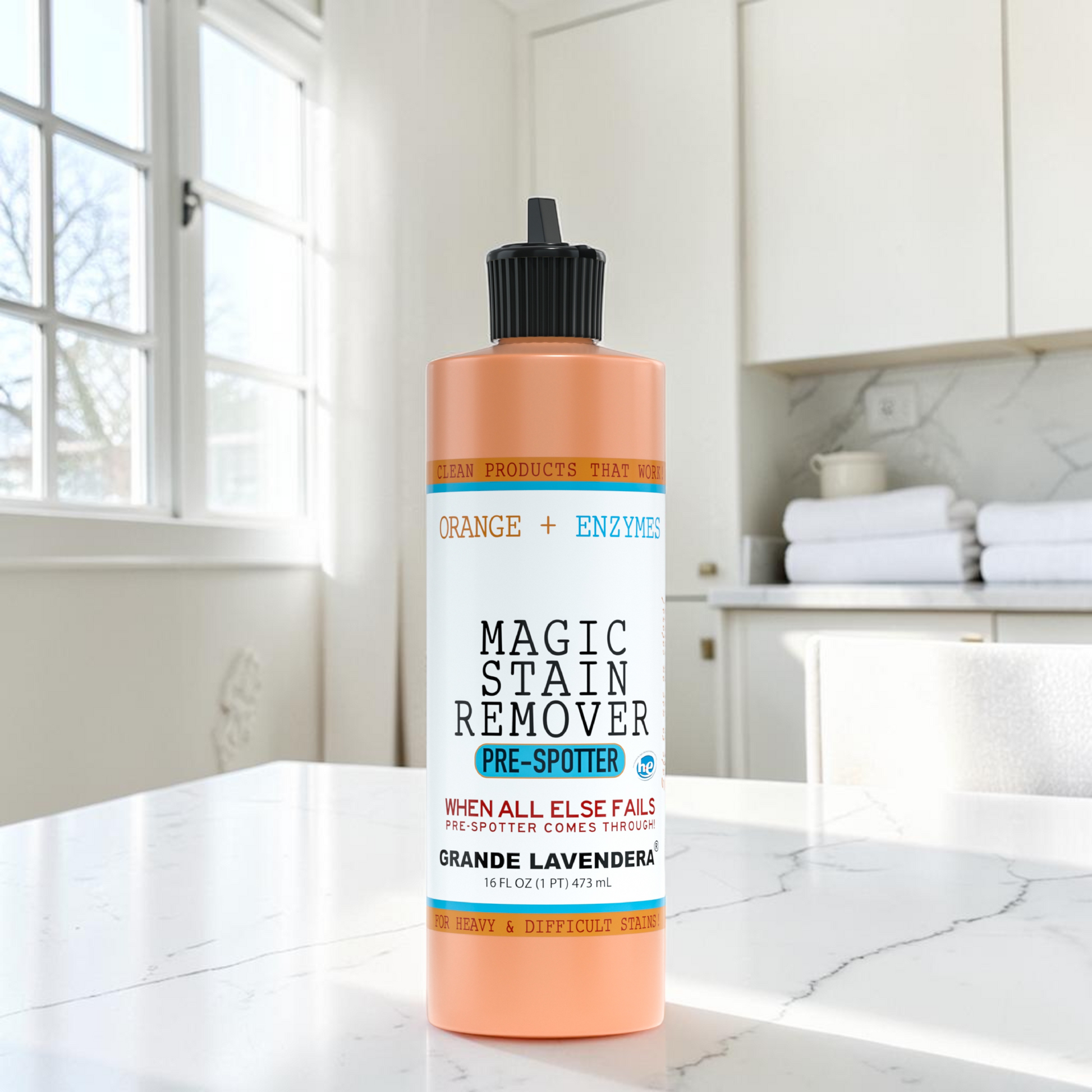 Grande Lavendera Magic Stain Remover Pre-Spotter Orange + Enzymes
